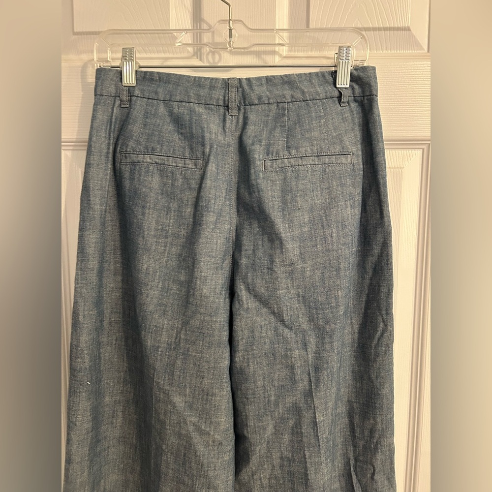 Ralph Lauren Pleated Chambray Wide Leg Pants - Picture 7 of 12